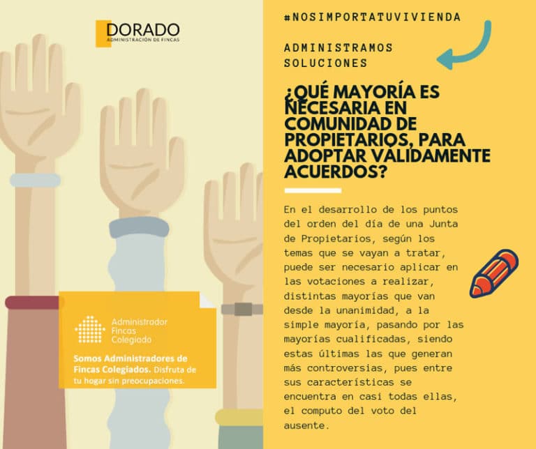 Que Mayoria es necesaria en Comunidad de Propietarios para adoptar validamente acuerdos