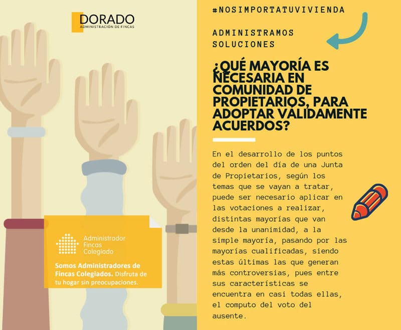 Que Mayoria es necesaria en Comunidad de Propietarios para adoptar validamente acuerdos