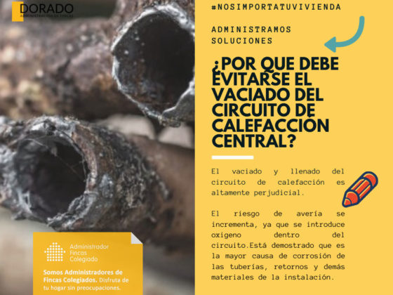 porque debe evitarse el vaciado del circuito de calefaccion central Administración y gestión de fincas Dorado