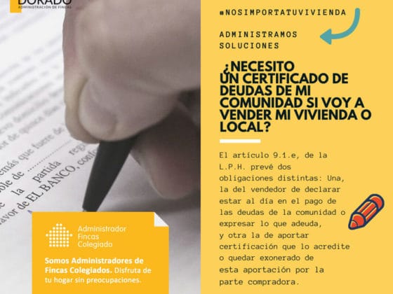 necesito un certificado deudas si vendo vivienda o local dorado administracion y gestion de fincas