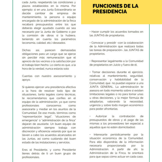 Dorado Administración y Gestion de Fincas Manual del Presidente guia para ejercer la presidencia 3