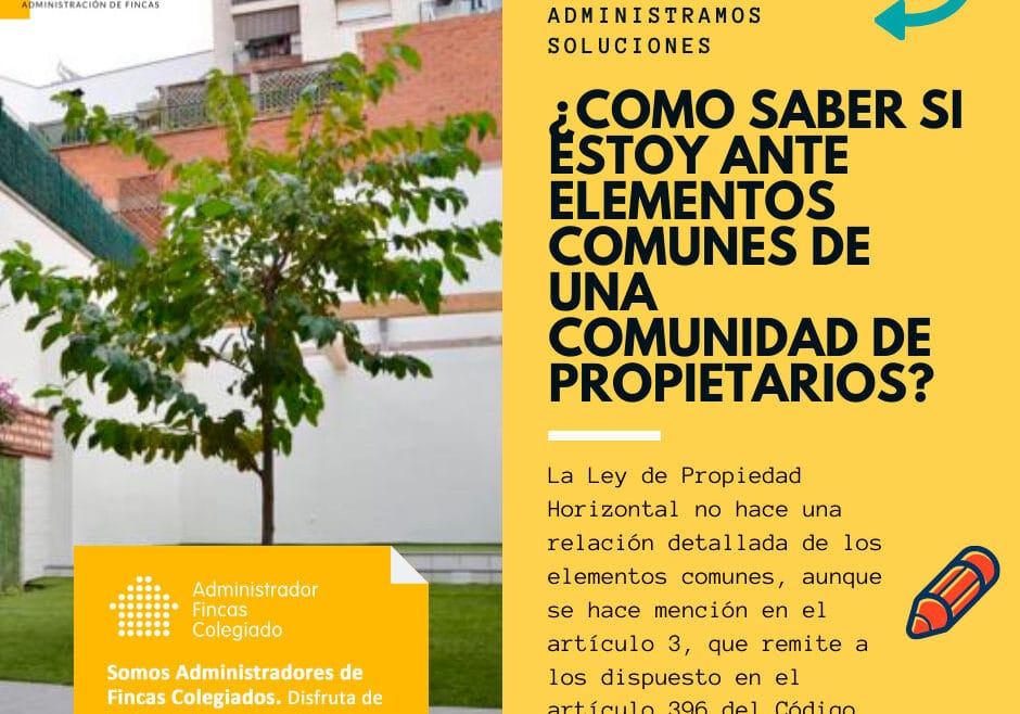 ¿Cómo saber si estoy ante elementos comunes de una comunidad de propietarios? Dorado administracion y gestion de fincas