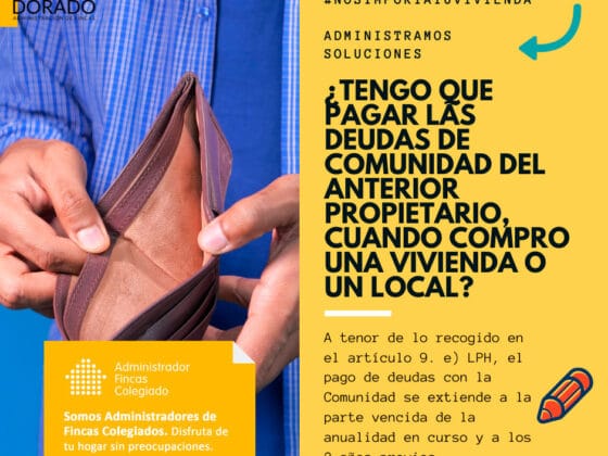 tengo que pagar las deudas de la comunidad del anterior propietario cuando compro una vivienda o un local Dorado administracion y gestion de fincas