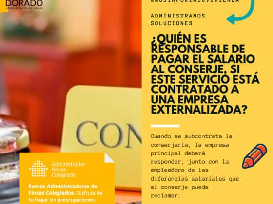 ¿Quién es el responsable de pagar al conserje si este servicio está contratado a una empresa extenalizada