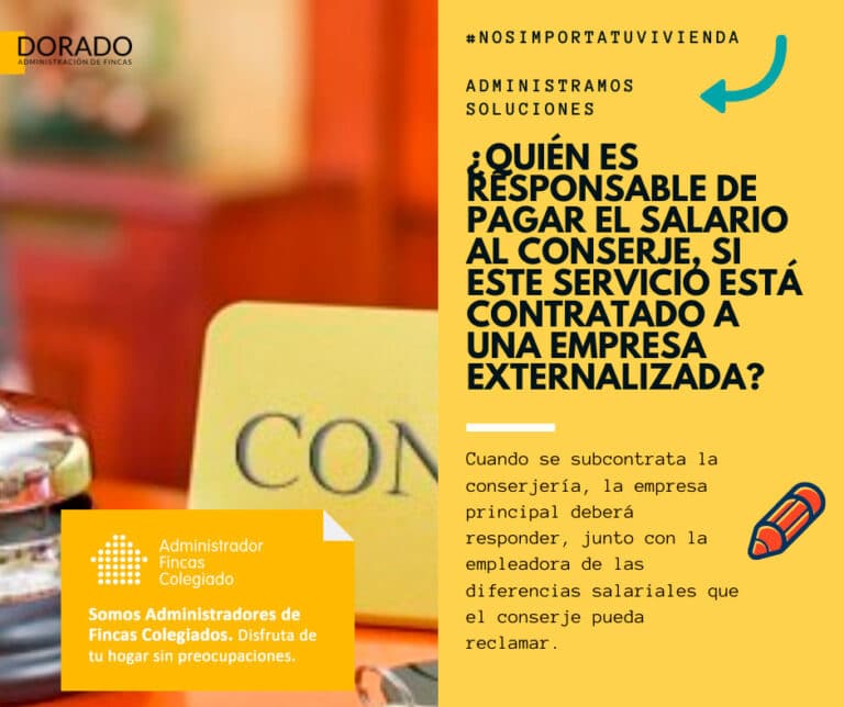 ¿Quién es el responsable de pagar al conserje si este servicio está contratado a una empresa extenalizada