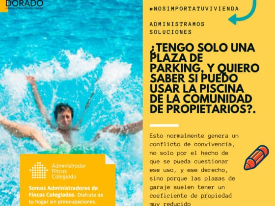 tengo solo una plaza de parking y quiero saber si puedo usar la piscina de la comunidad de propietarios